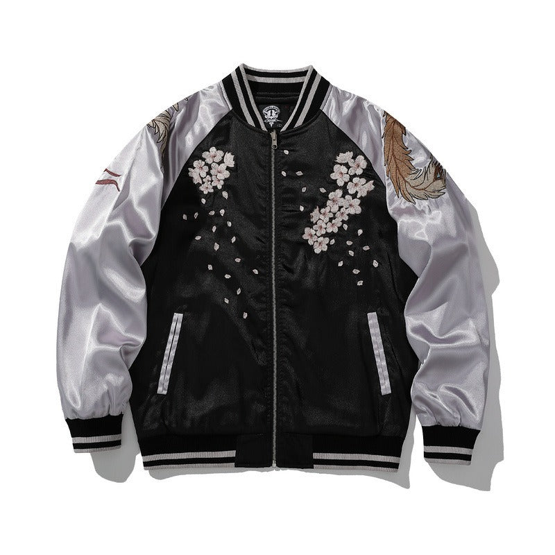 Zhuque Heavy Industry Embroidered Jackets Men and Women Jackets Baseball Uniforms Phoenix Chinese Trend Brand - LaTezza Online Shop