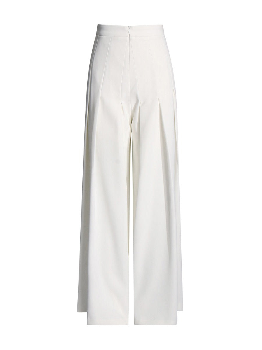 European and American style two-piece set, new one shoulder slim fit top+high waisted pleated casual pants set for women - LaTezza Online Shop
