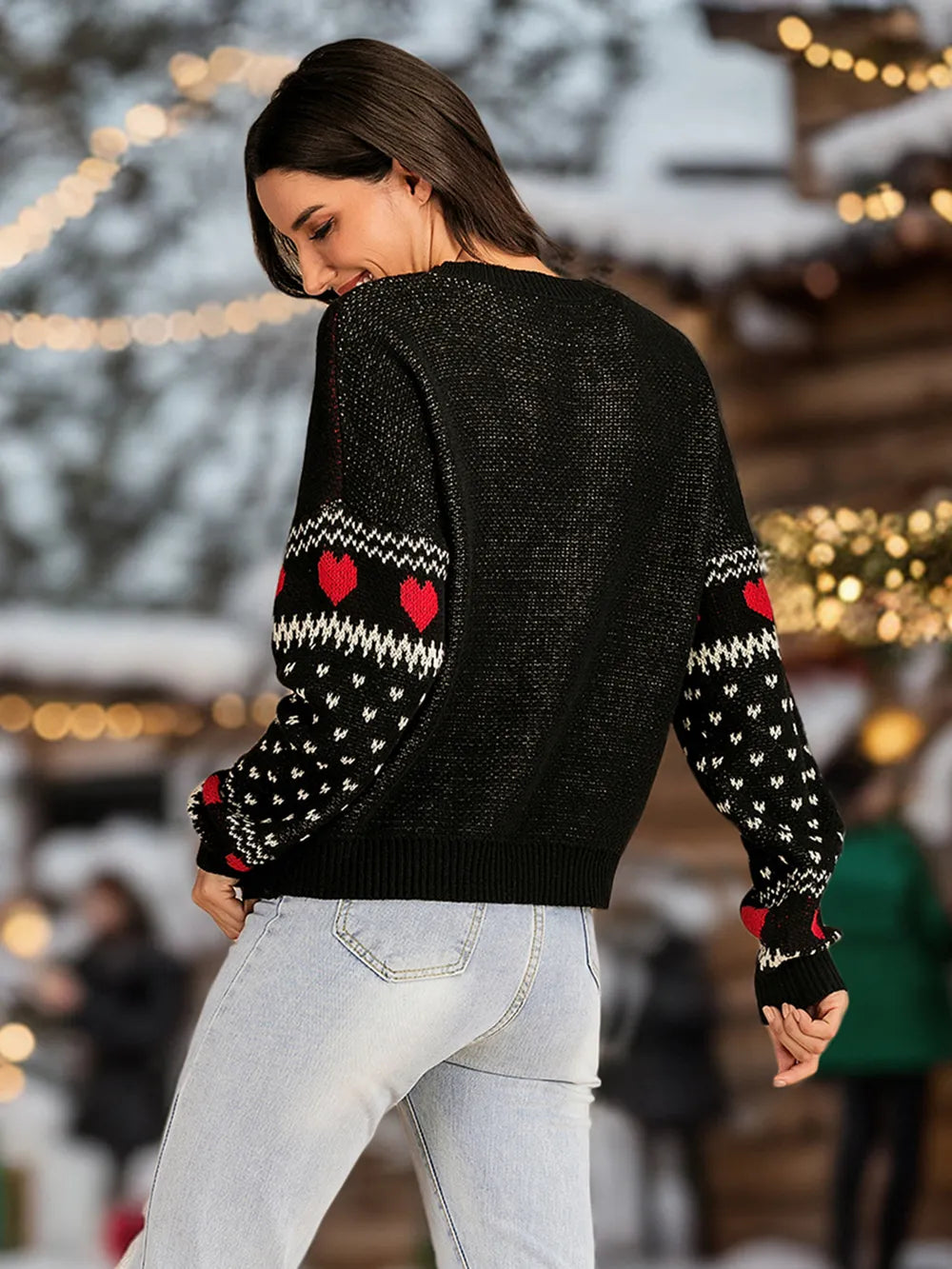 Christmas Element Round Neck Sweater - LaTezza Online Shop