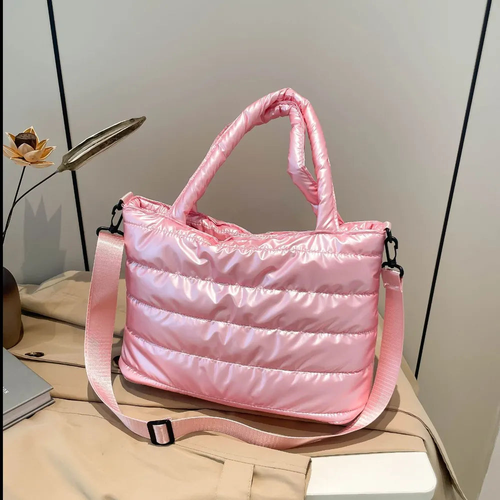 Handbag Crossbody Bag PU Leather Detachable Strap Puffy Bag - LaTezza Online Shop