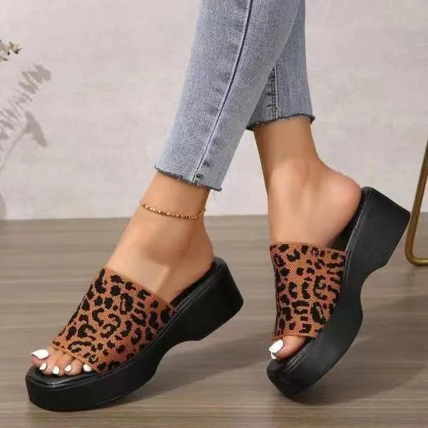 Platform Sandals Cloth Open Toe - LaTezza Online Shop