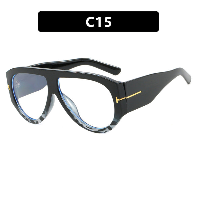 T-shaped large frame sunglasses, pilot's toad fashion cross-border sunglasses, personalized women's sunglasses - LaTezza Online Shop