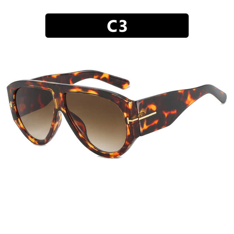 T-shaped large frame sunglasses
