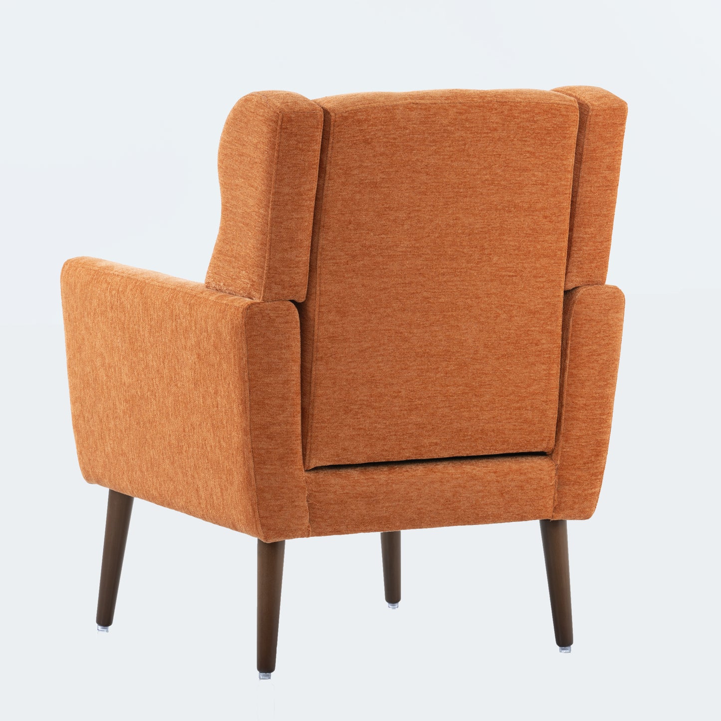 Modern Accent Chair Upholstered Foam Filled Living Room Chairs Comfy Reading Chair Mid Century Modern Chair (Orange) - LaTezza Online Shop
