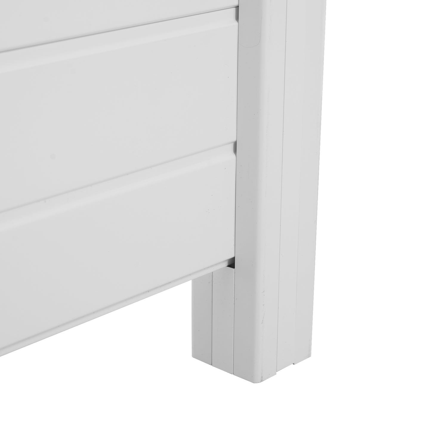 Privacy Fence Panels Kit Air Conditioner Trash Can Enclosure Vinyl white color - LaTezza Online Shop