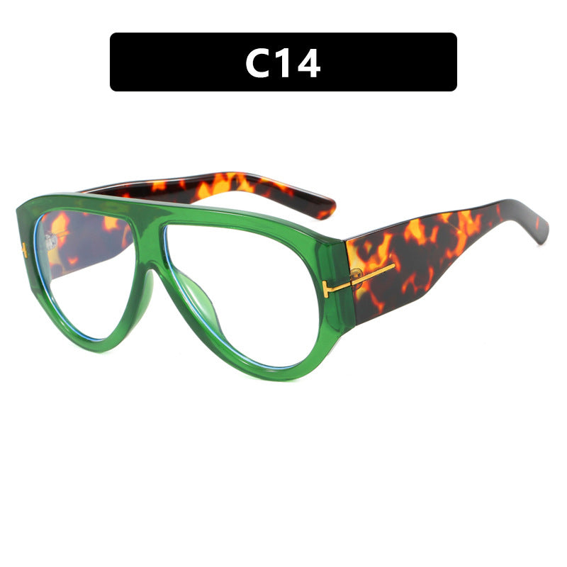 T-shaped large frame sunglasses, pilot's toad fashion cross-border sunglasses, personalized women's sunglasses - LaTezza Online Shop