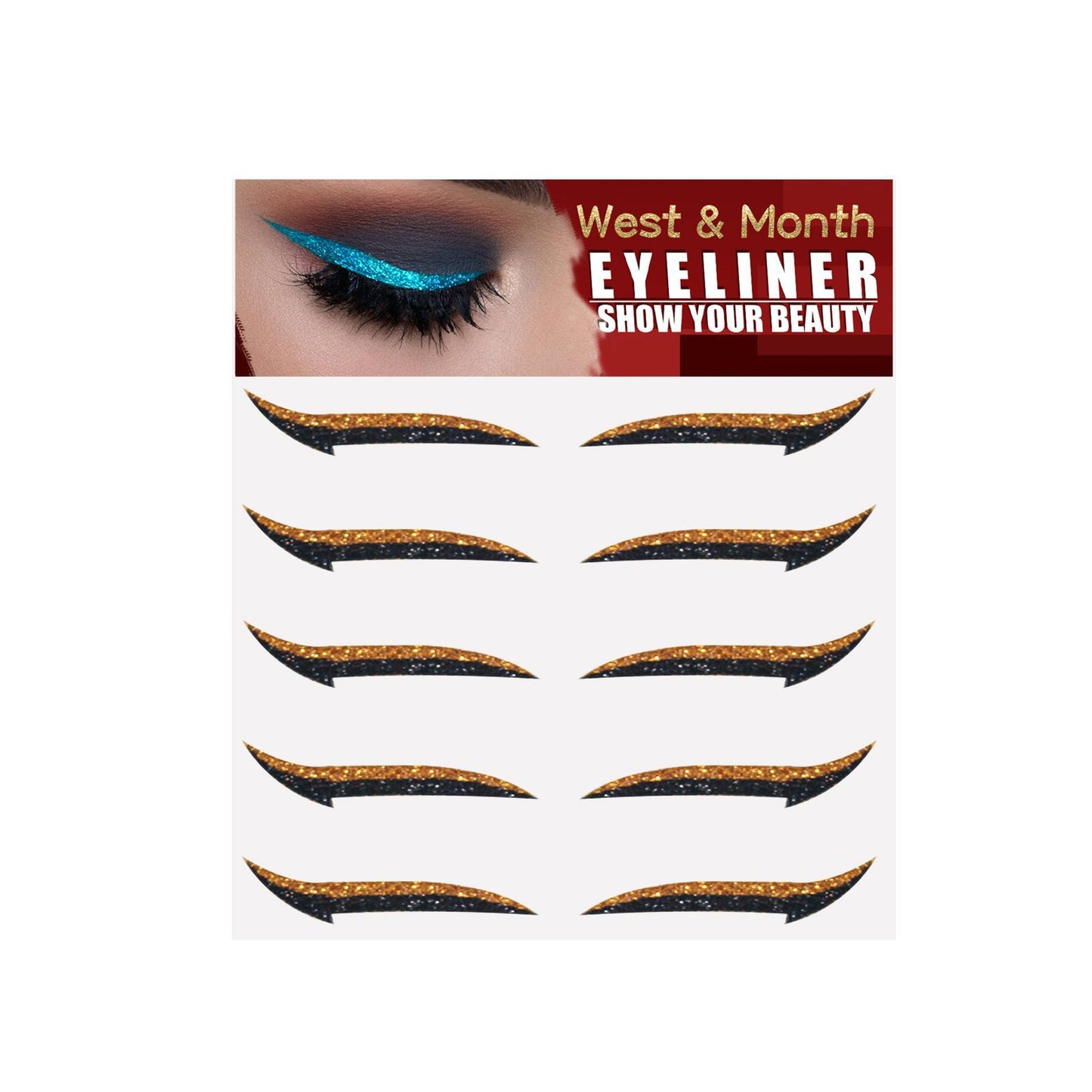 West&Month Eyeshadow Stage Makeup Eye Makeup European And American Eyeliner Self-Adhesive Double Eyelid Eye Makeup - LaTezza Online Shop
