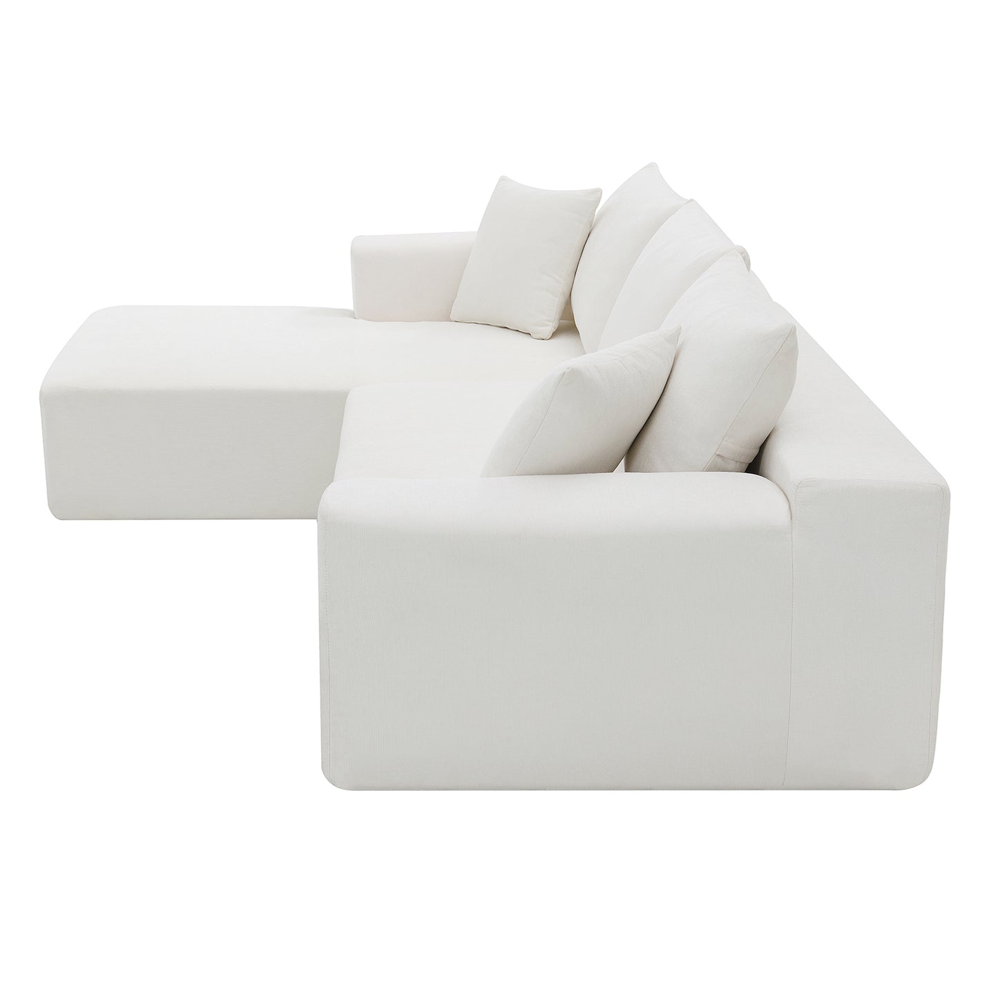 109*68" Modular Sectional Living Room Sofa Set Modern Minimalist Style Couch White - LaTezza Online Shop