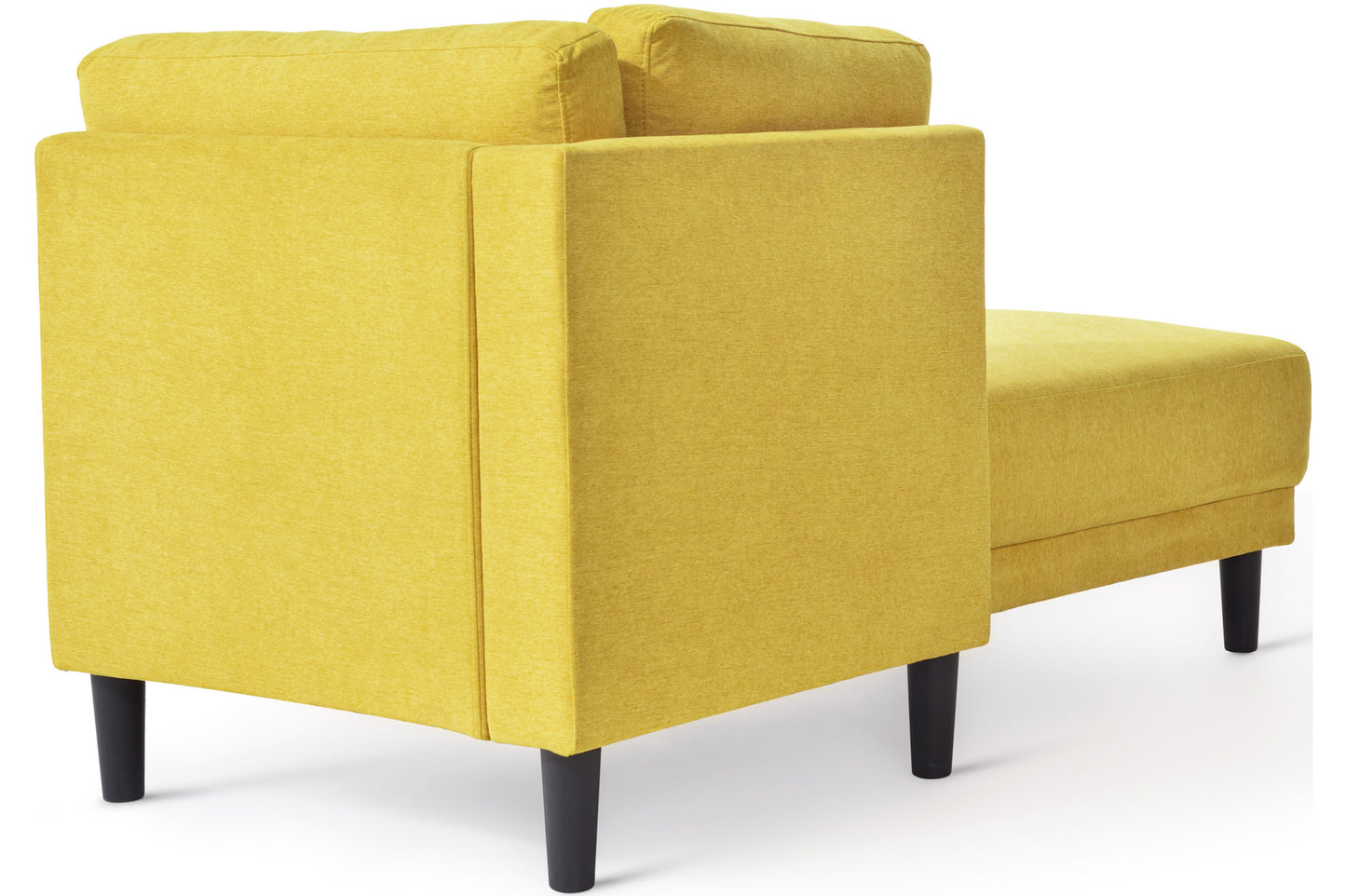 65" Mid-Century Modern Fabric Corner Lounge Chair Upholstered Indoor Chaise Lounge for Bedroom - LaTezza Online Shop