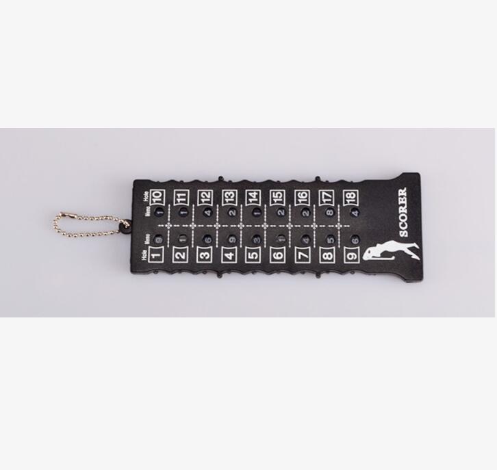 18 Holes Golf Stroke Counters Outdoor Golf Stroke Putt Score Card Score Counter With Key Chain Black - LaTezza Online Shop