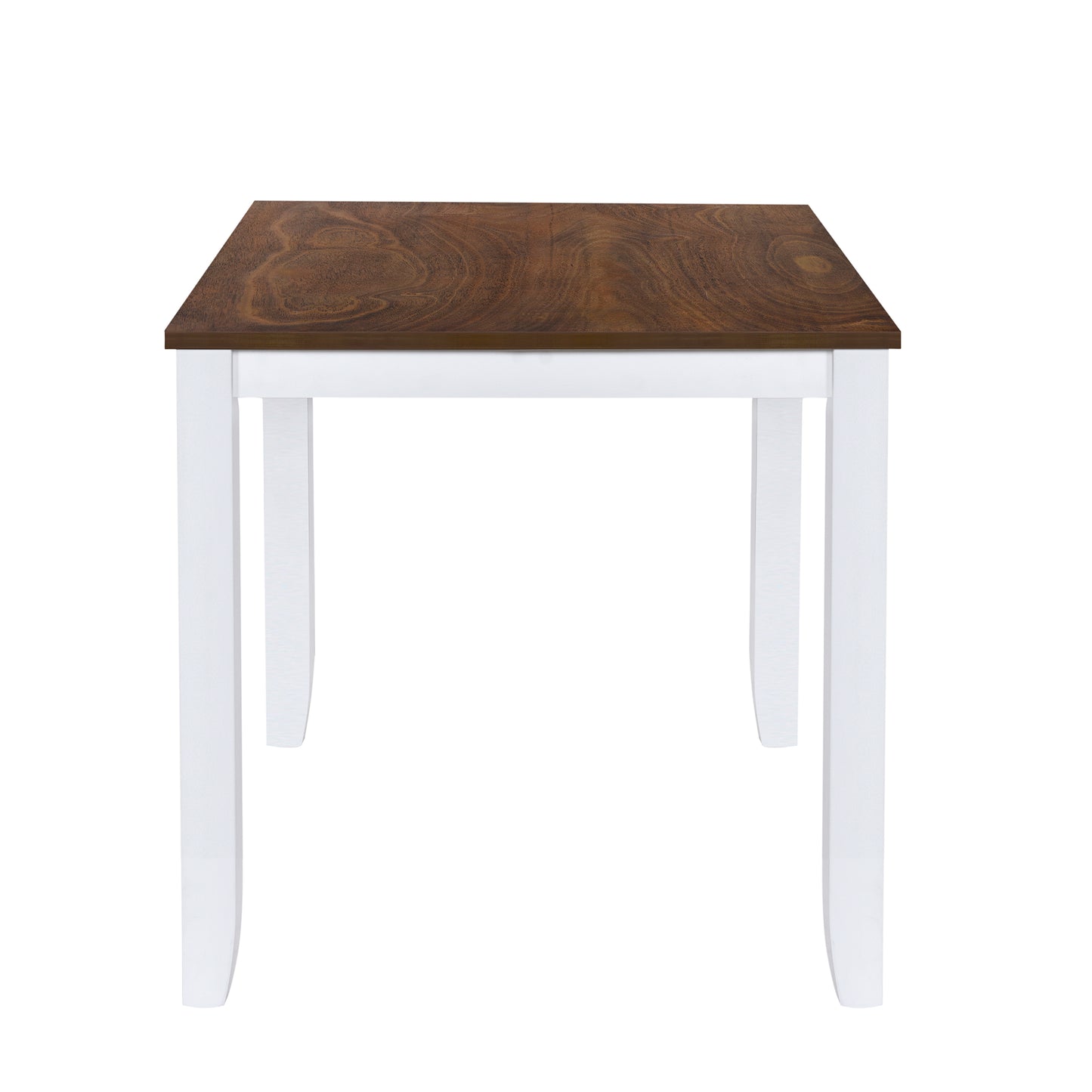 TOPMAX Rustic Minimalist Wood 5-Piece Dining Table Set with 4 X-Back Chairs for Small Places White - LaTezza Online Shop