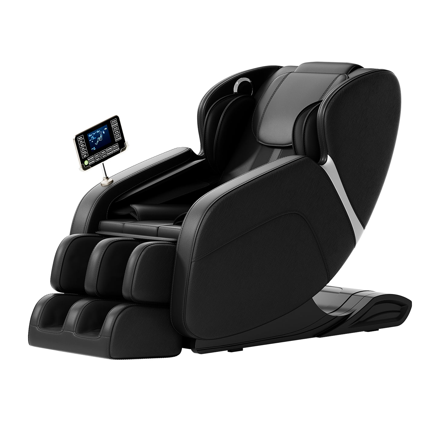 Full body deep tissue massage chair, foot massage, 8 fixed massage rollers, touch screen suitable for 5.1-5.75 feet high (black) - LaTezza Online Shop