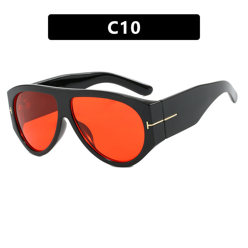 T-shaped large frame sunglasses, pilot's toad fashion cross-border sunglasses, personalized women's sunglasses - LaTezza Online Shop