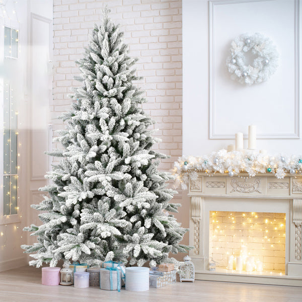 6FT PE&PVC Flocked Christmas tree - LaTezza Online Shop