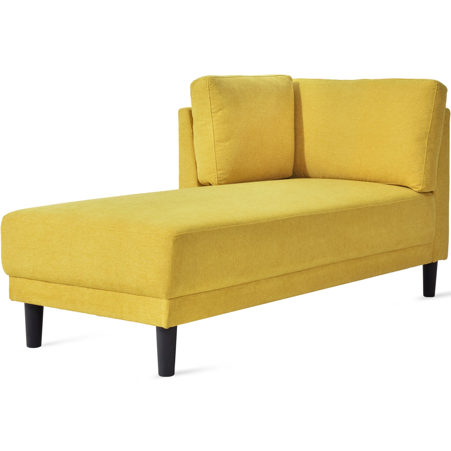 65" Mid-Century Modern Fabric Corner Lounge Chair Upholstered Indoor Chaise Lounge for Bedroom - LaTezza Online Shop