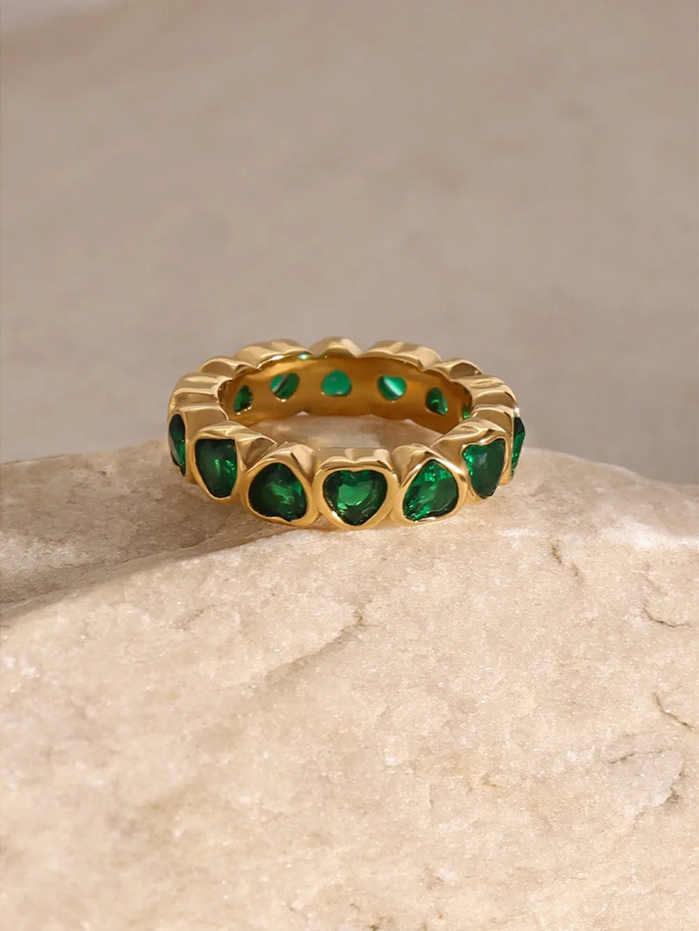 18K Gold-Plated Inlaid Zircon Ring - LaTezza Online Shop