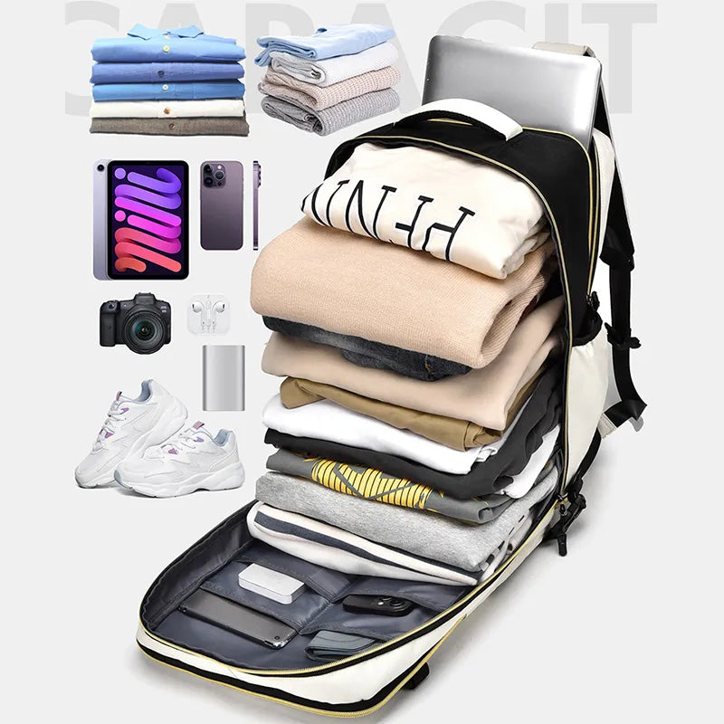 Backpack Color Block Multi-Pockets Luggage Bag - LaTezza Online Shop