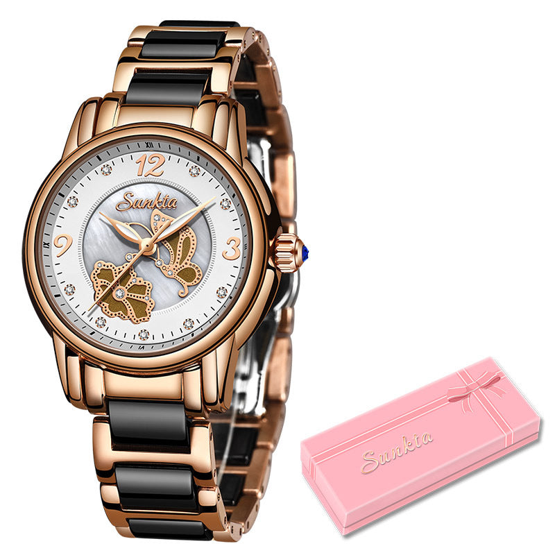 Lige High Quality Ceramic Watch Ladies Watch Exquisite Waterproof Watch - LaTezza Online Shop