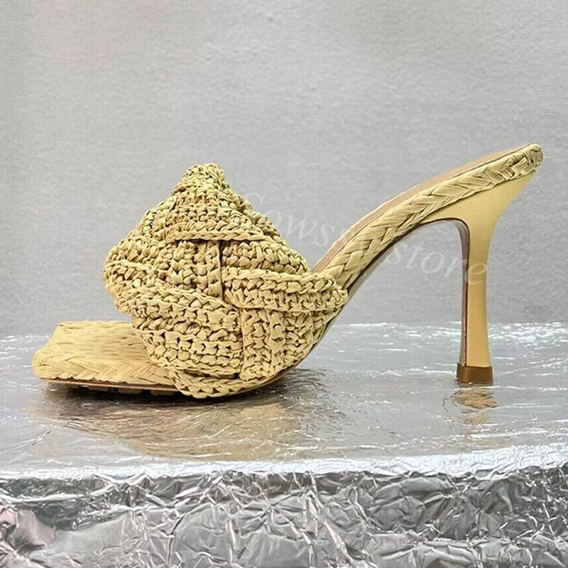Pumps Vine Grass Woven Design Sexy High Heel Shoes Fairy Outdoor Ball High Heel Slippers - LaTezza Online Shop