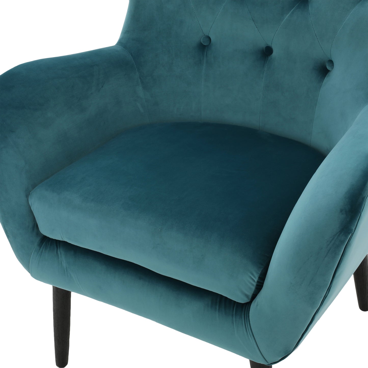 ARM CHAIR Accent Chair Teal Tufted Velvet Wing Back Chair - LaTezza Online Shop