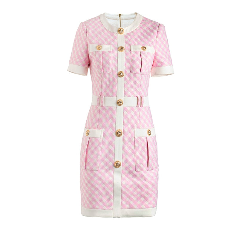 Heavy Industry Rivet Button Temperament Waist Closing Skirt New Ins Hip Wrap Dress Early Autumn Splicing Dress - LaTezza Online Shop