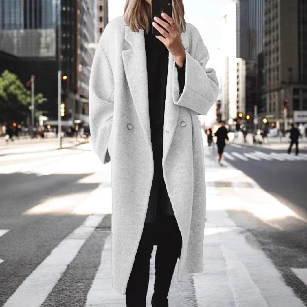 Women's multi colored and multi size woolen long windbreaker jacket - LaTezza Online Shop
