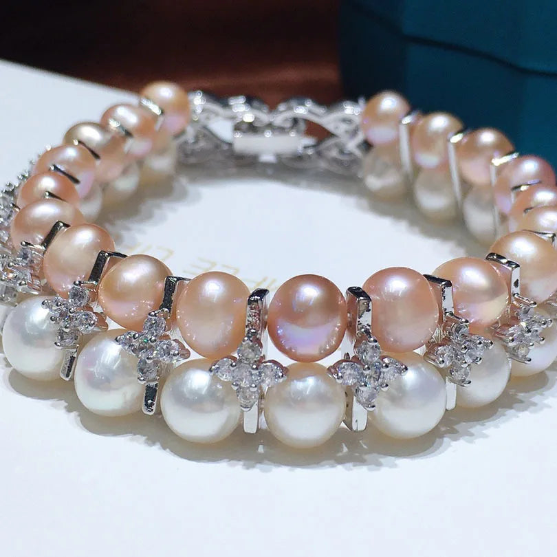 Natural Freshwater Pearl Necklace Set for Women 7-9mm - LaTezza Online Shop