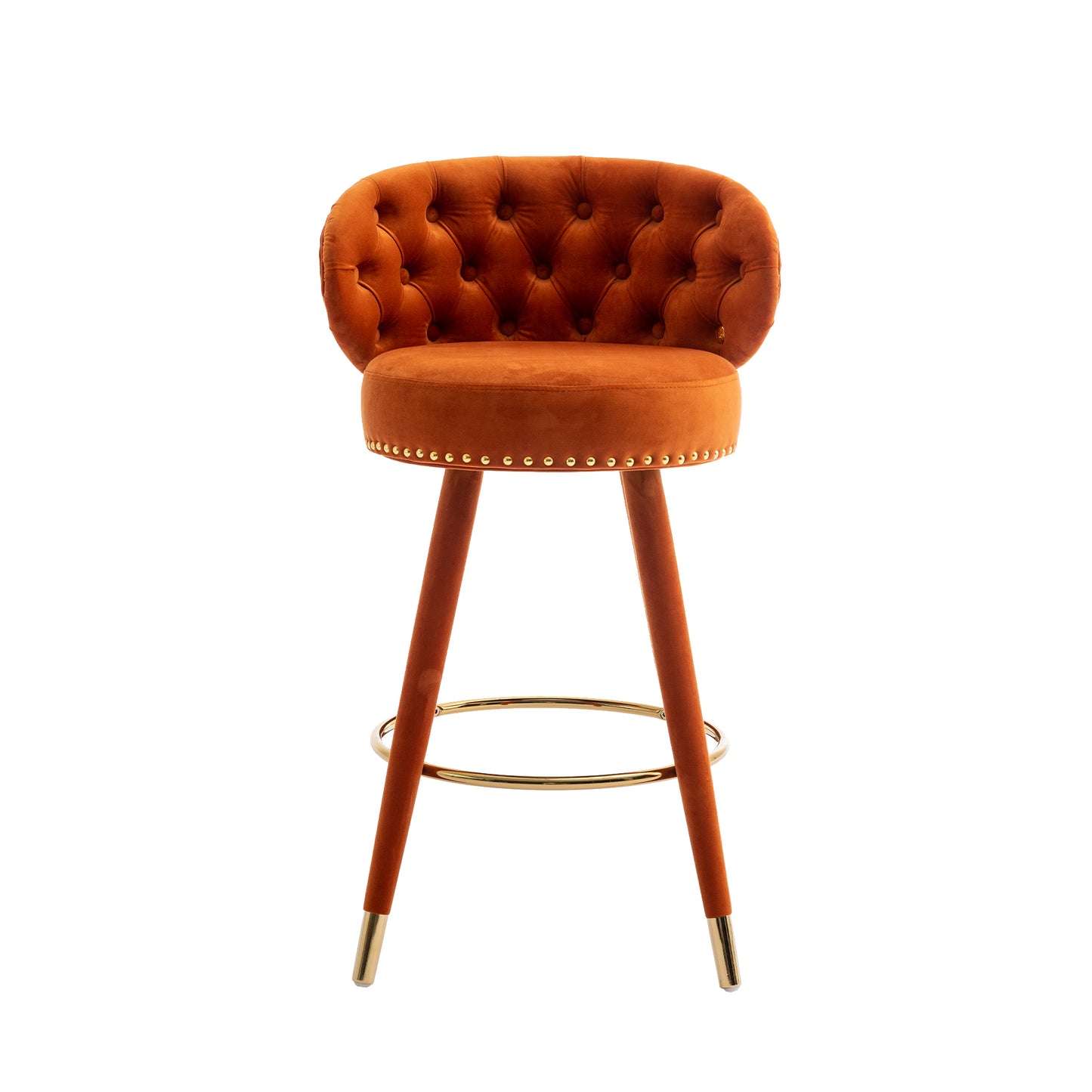 COOLMORE Counter Height Bar Stools Set of 2 for Kitchen Counter Solid Wood Legs with a fixed height of 360 degrees - LaTezza Online Shop