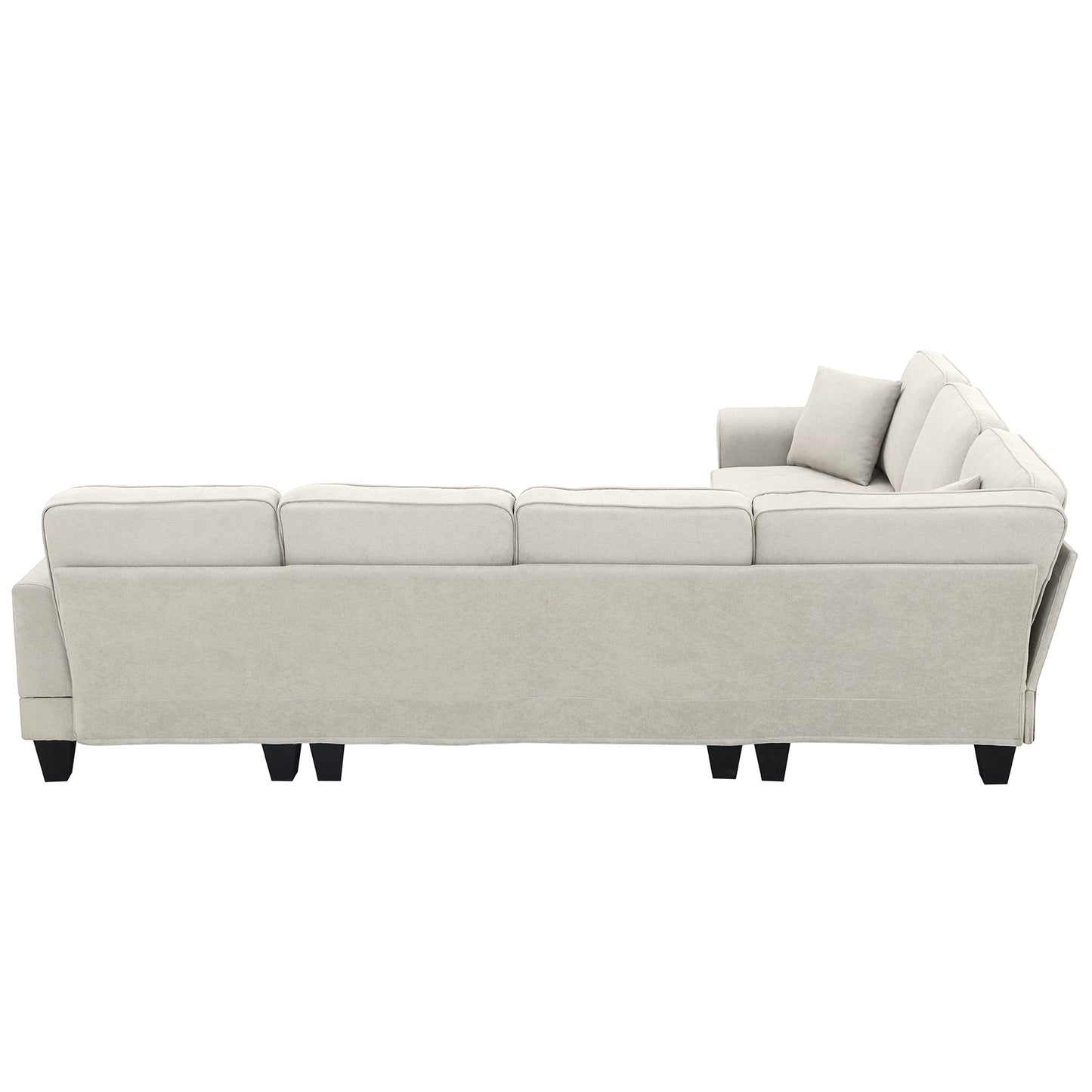 Modern U Shape Sectional Sofa Set 7 Seat Fabric - LaTezza Online Shop