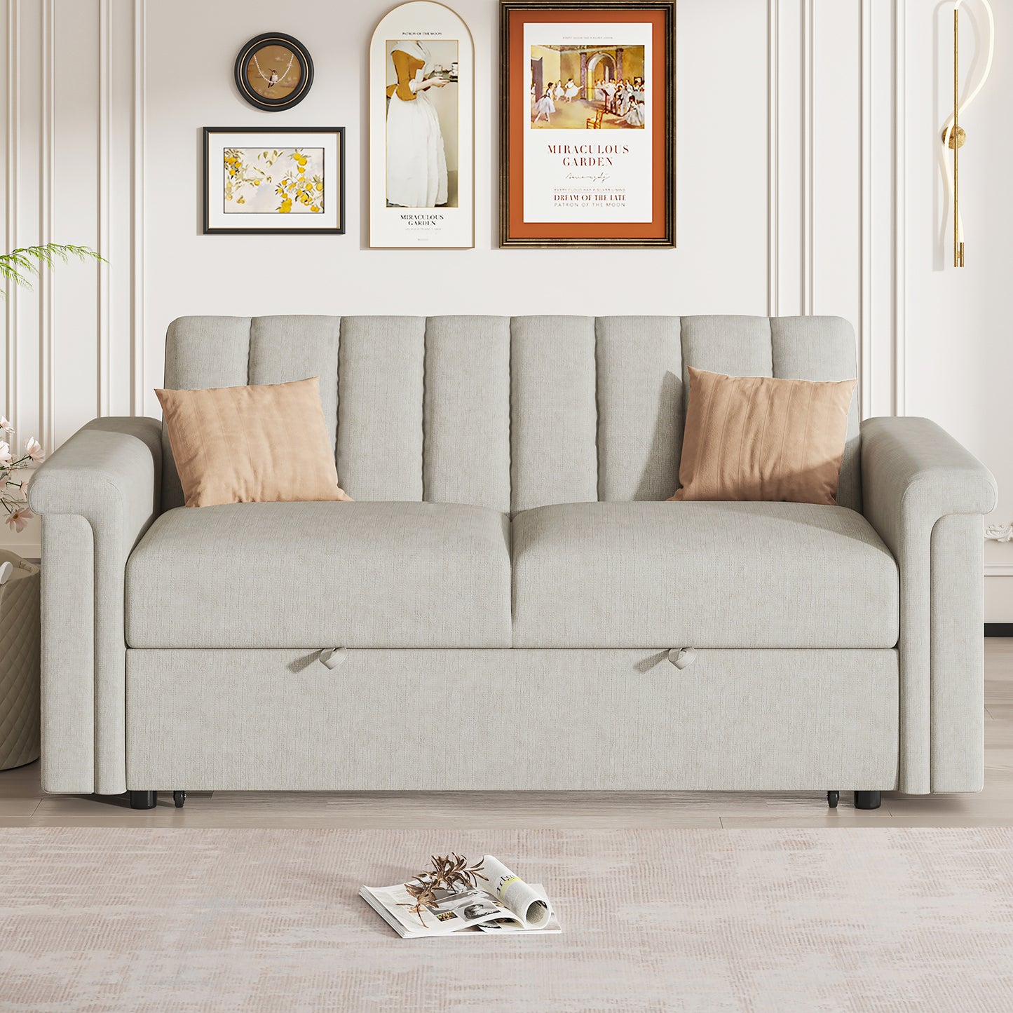 Convertible Soft Cushion Sofa Pull Bed ,for Two People to Sit On - LaTezza Online Shop