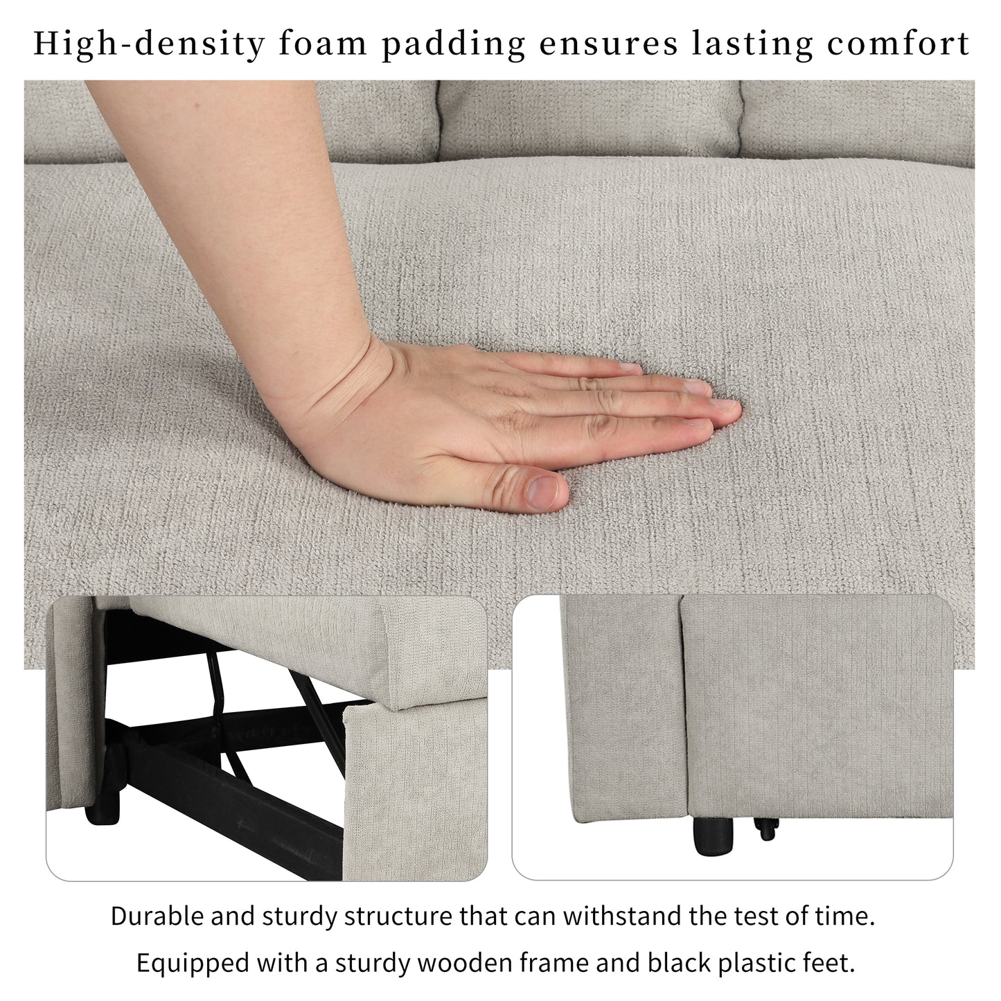 Convertible Soft Cushion Sofa Pull Bed ,for Two People to Sit On - LaTezza Online Shop