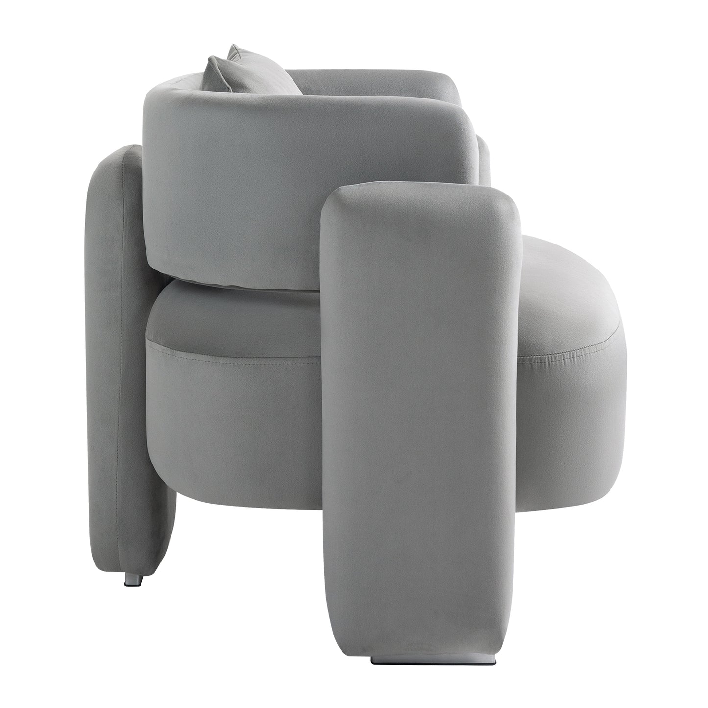 Modern design velvet lounge chair,single sofa with pillows for living room,bedroom(GREY) - LaTezza Online Shop