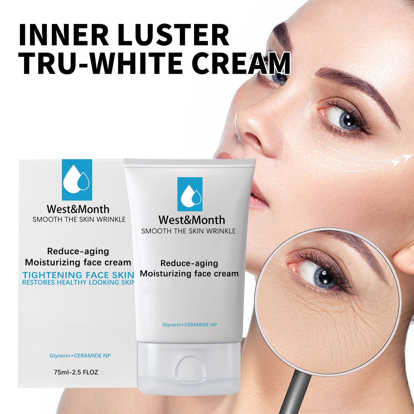 West&Month Inner Luster Tru-white Cream, Firming Facial Skin Light Lines Moisturizing Anti-aging Face Cream - LaTezza Online Shop