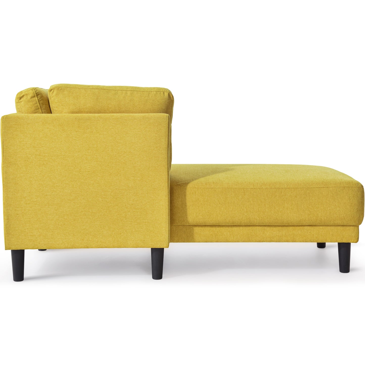65" Mid-Century Modern Fabric Corner Lounge Chair Upholstered Indoor Chaise Lounge for Bedroom - LaTezza Online Shop