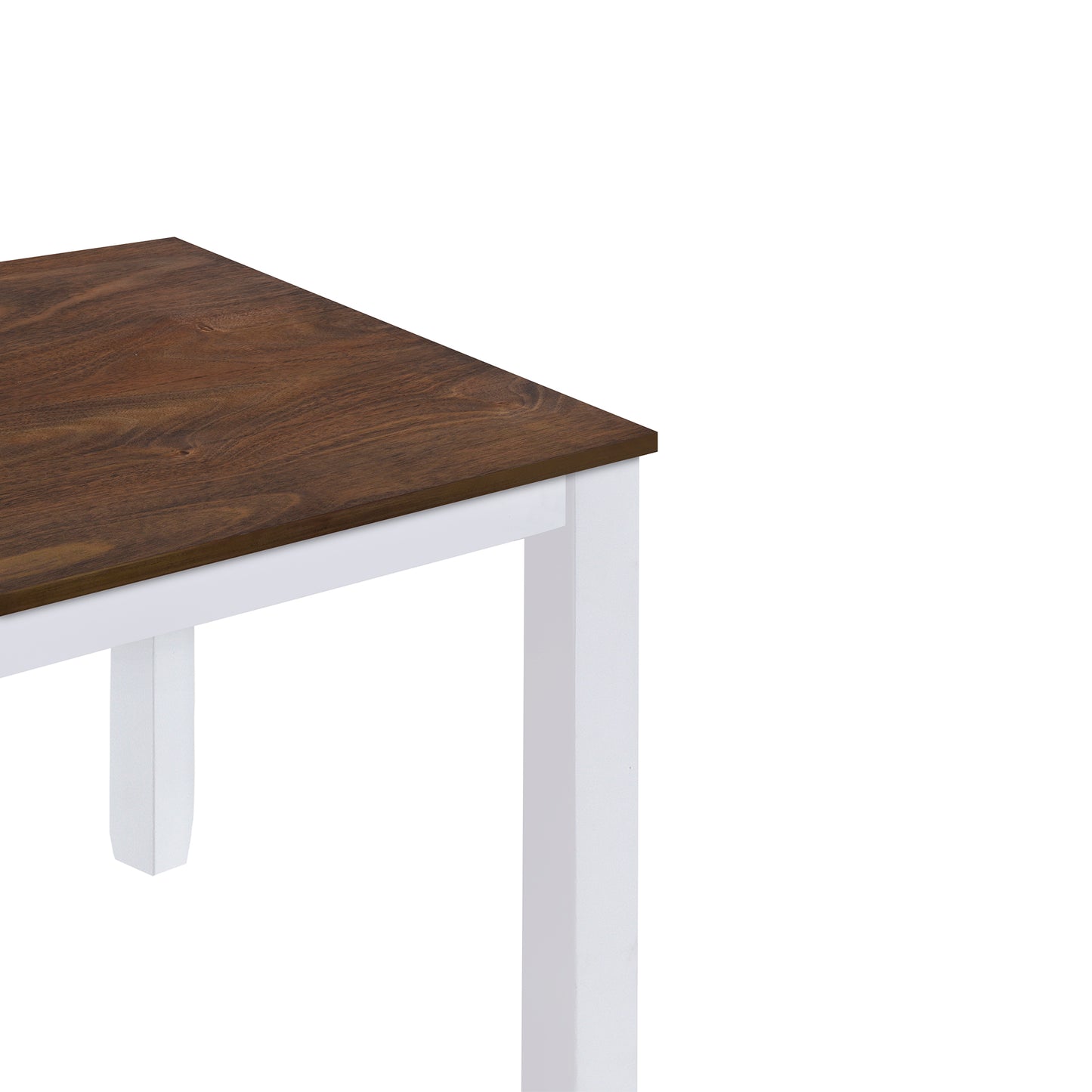 TOPMAX Rustic Minimalist Wood 5-Piece Dining Table Set with 4 X-Back Chairs for Small Places White - LaTezza Online Shop