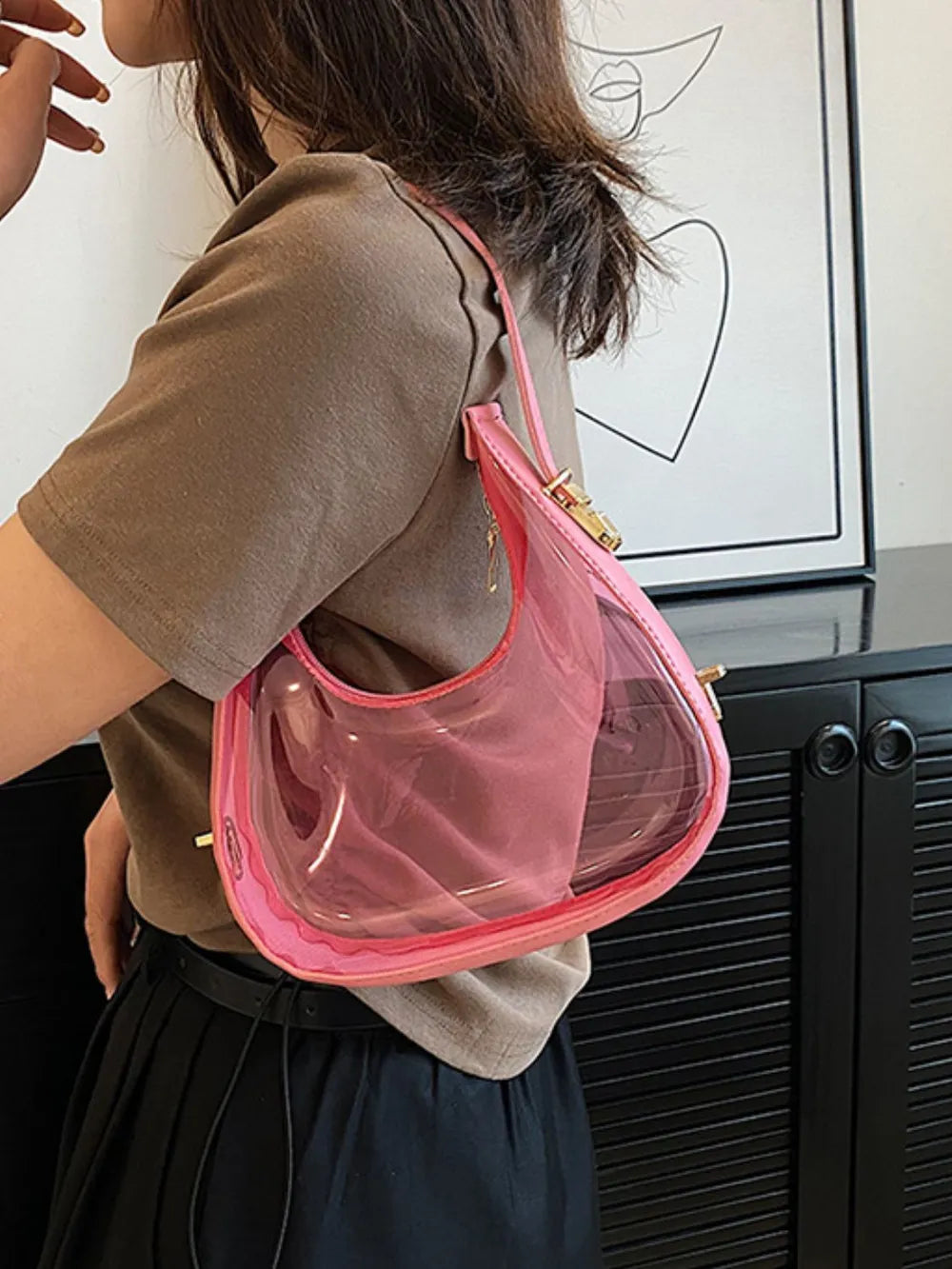 Shoulder Bag PU Leather PVC Transparent - LaTezza Online Shop
