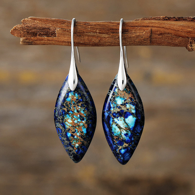 New Bohemian Emperor Stone Leaf Pendant Earrings and Accessories - LaTezza Online Shop