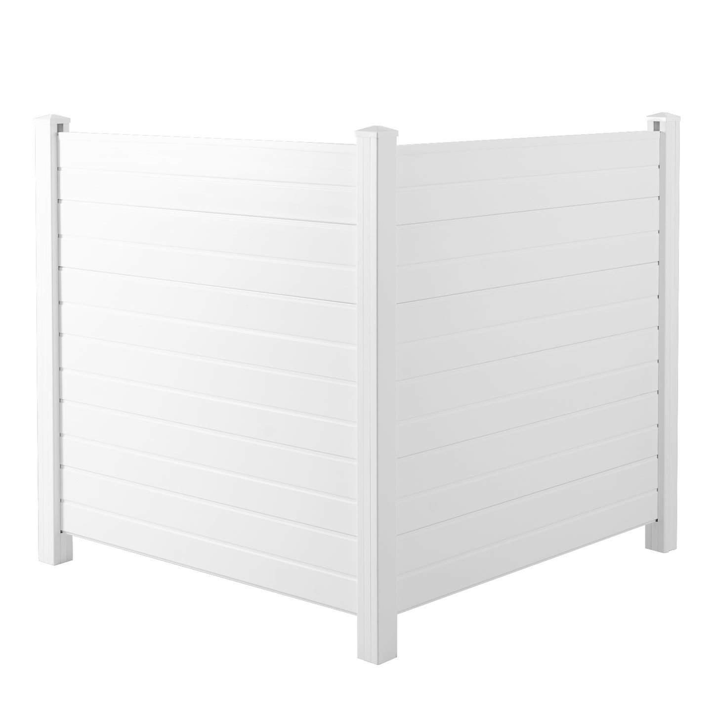 Privacy Fence Panels Kit Air Conditioner Trash Can Enclosure Vinyl white color - LaTezza Online Shop