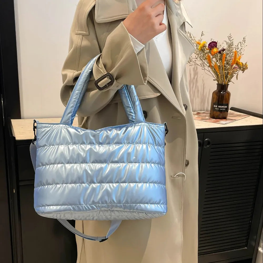 Handbag Crossbody Bag PU Leather Detachable Strap Puffy Bag - LaTezza Online Shop