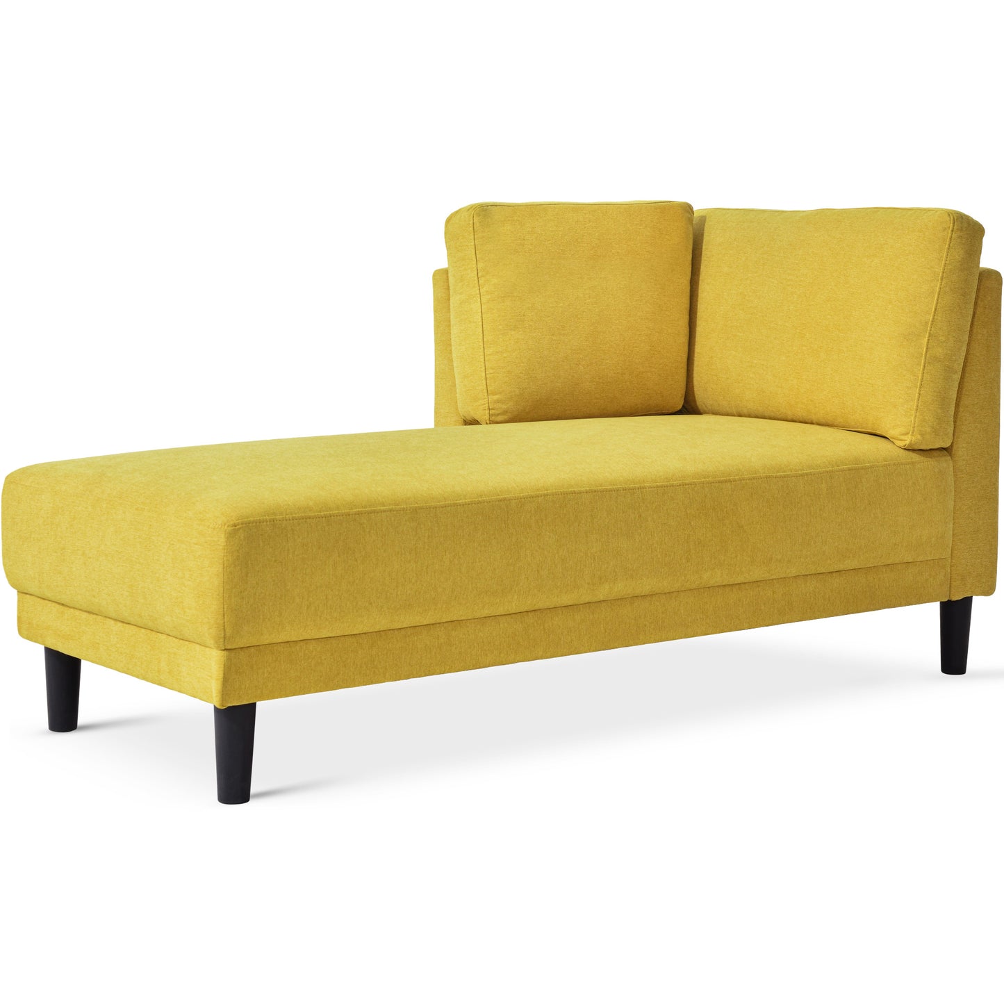 65" Mid-Century Modern Fabric Corner Lounge Chair Upholstered Indoor Chaise Lounge for Bedroom - LaTezza Online Shop