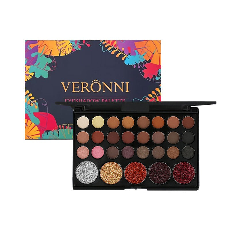 VERONNI 29-color eyeshadow matte pearlescent earth-tone eyeshadow smoky makeup multi-color eyeshadow palette - LaTezza Online Shop