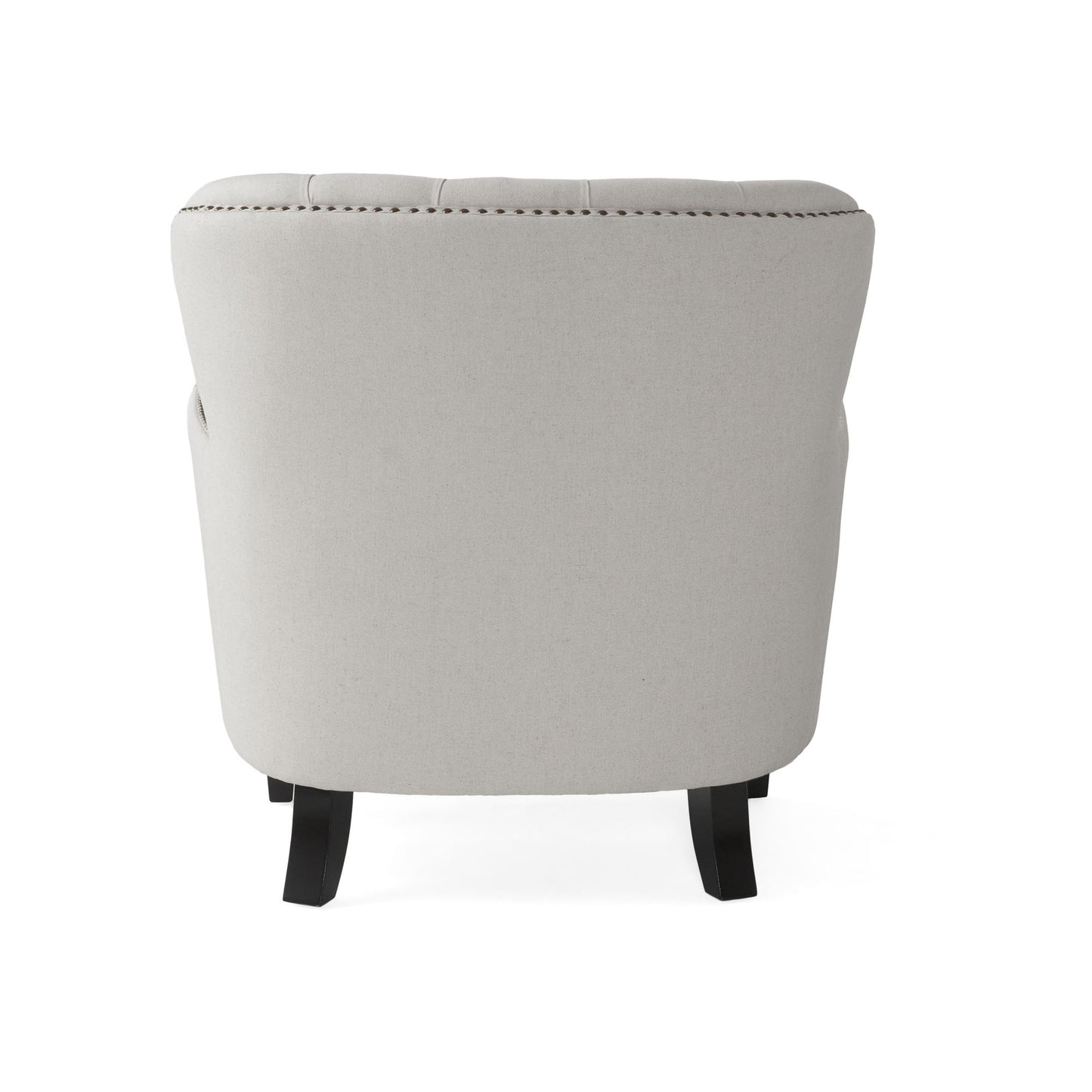 Arm Chair with Ottoman Modern light grey tufted fabric club chair and Ottoman set, stylish cushioned armchair - LaTezza Online Shop