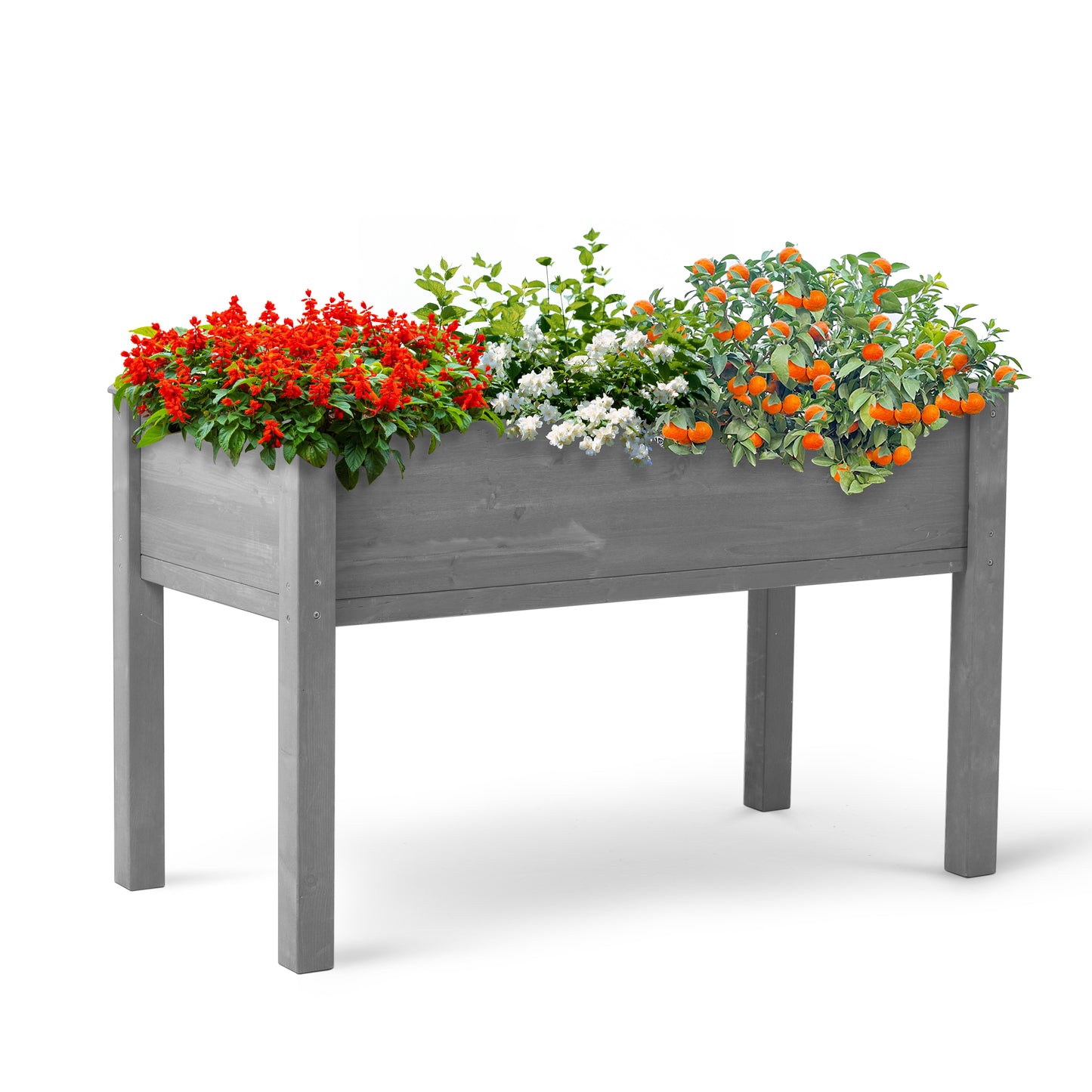 Raised Garden Bed with Legs, Elevated Wooden Planter Box for Outdoor Plants - LaTezza Online Shop