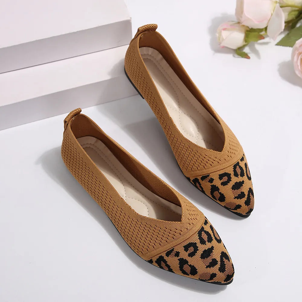 Flat Shoes Point Toe Mesh Slip-Ons - LaTezza Online Shop