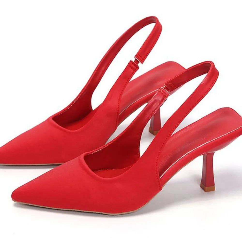 Pumps Point Toe Kitten Heel Slingback - LaTezza Online Shop