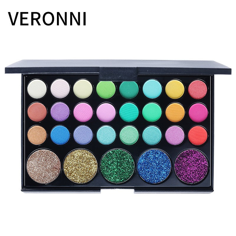 VERONNI 29-color eyeshadow matte pearlescent earth-tone eyeshadow smoky makeup multi-color eyeshadow palette - LaTezza Online Shop