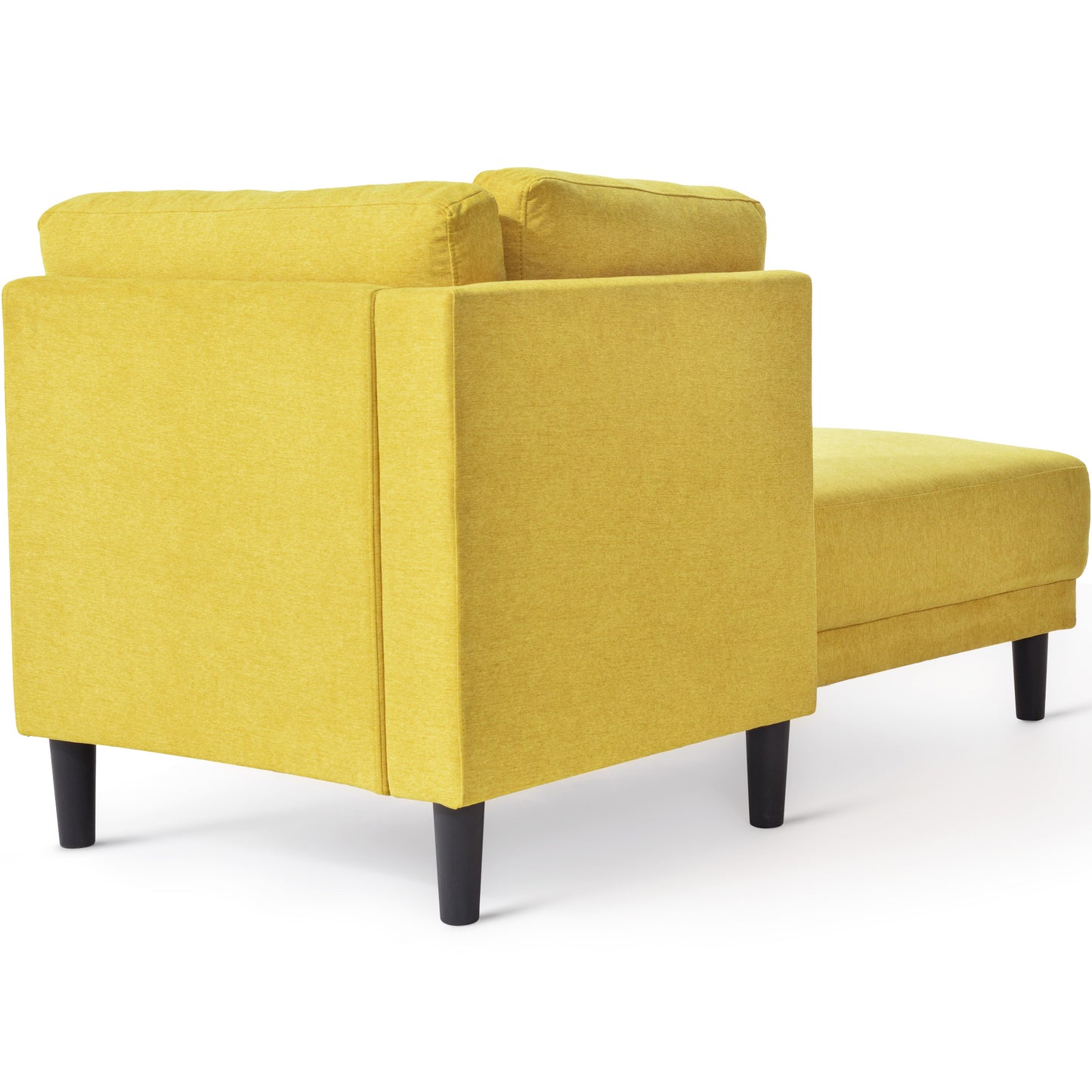 65" Mid-Century Modern Fabric Corner Lounge Chair Upholstered Indoor Chaise Lounge for Bedroom - LaTezza Online Shop