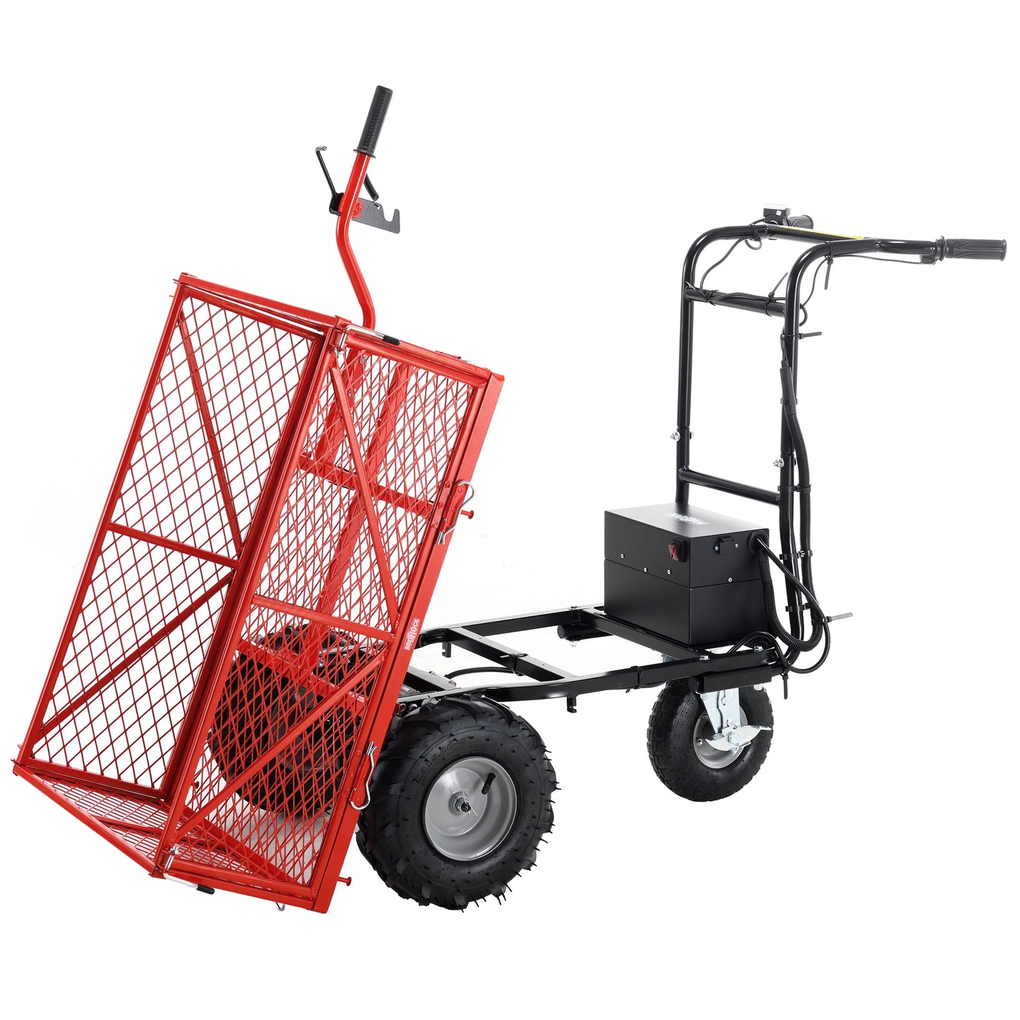 Wheelbarrow Utility Cart Electric Powered Cart 48V28Ah 500W Capacity 500lbs (230kg) Material Hauler 1000lbs Towing - LaTezza Online Shop