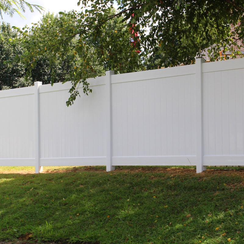 Privacy Fence Panels 6ft.H x 6ft.W WHITE Vinyl Full set of 2 Pcs - LaTezza Online Shop