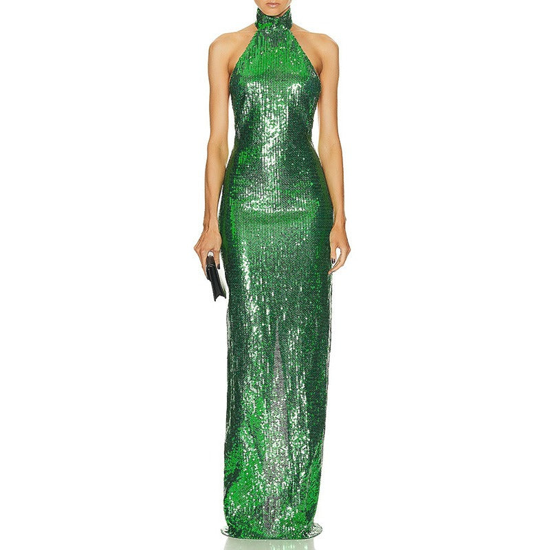 Solid color high waisted patchwork design for women's long dress - LaTezza Online Shop